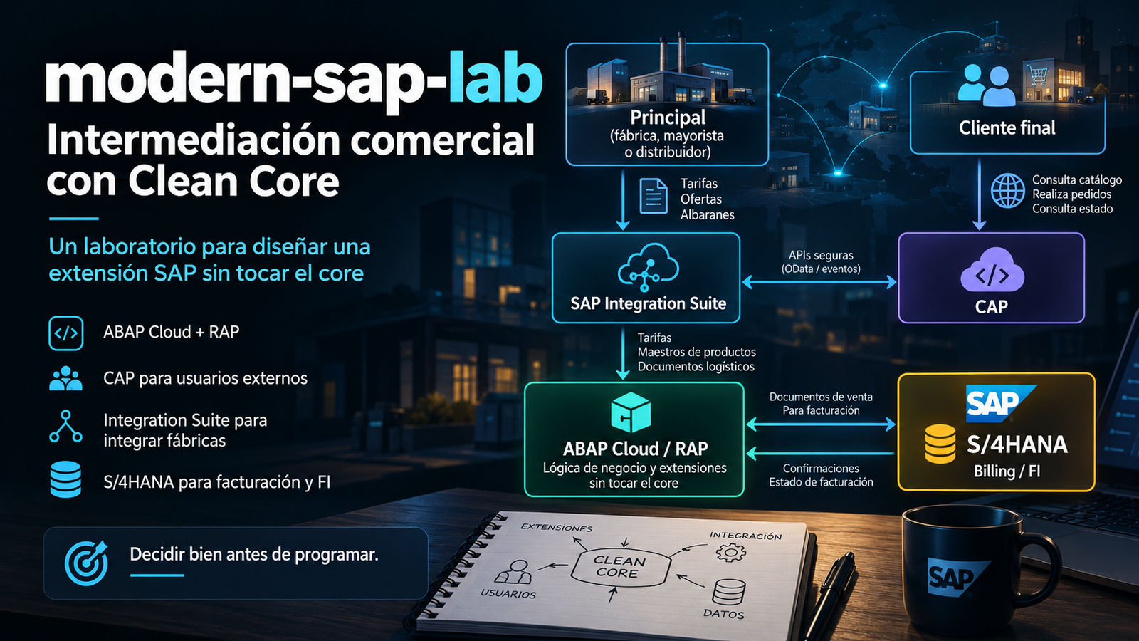 modern-sap-lab: intermediación comercial con Clean Core